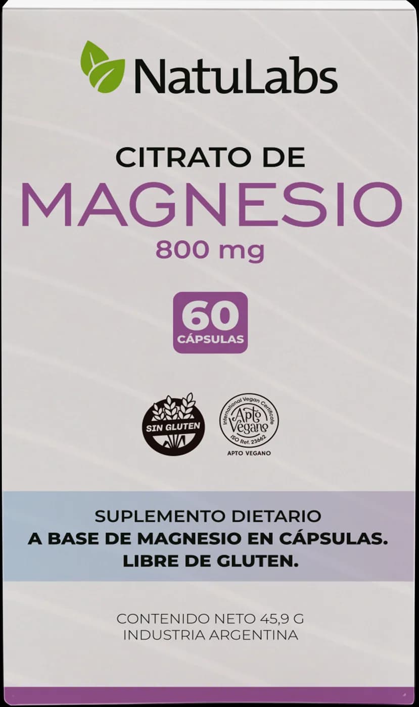 Citrato de magnesio NatuLabs, caja de frente