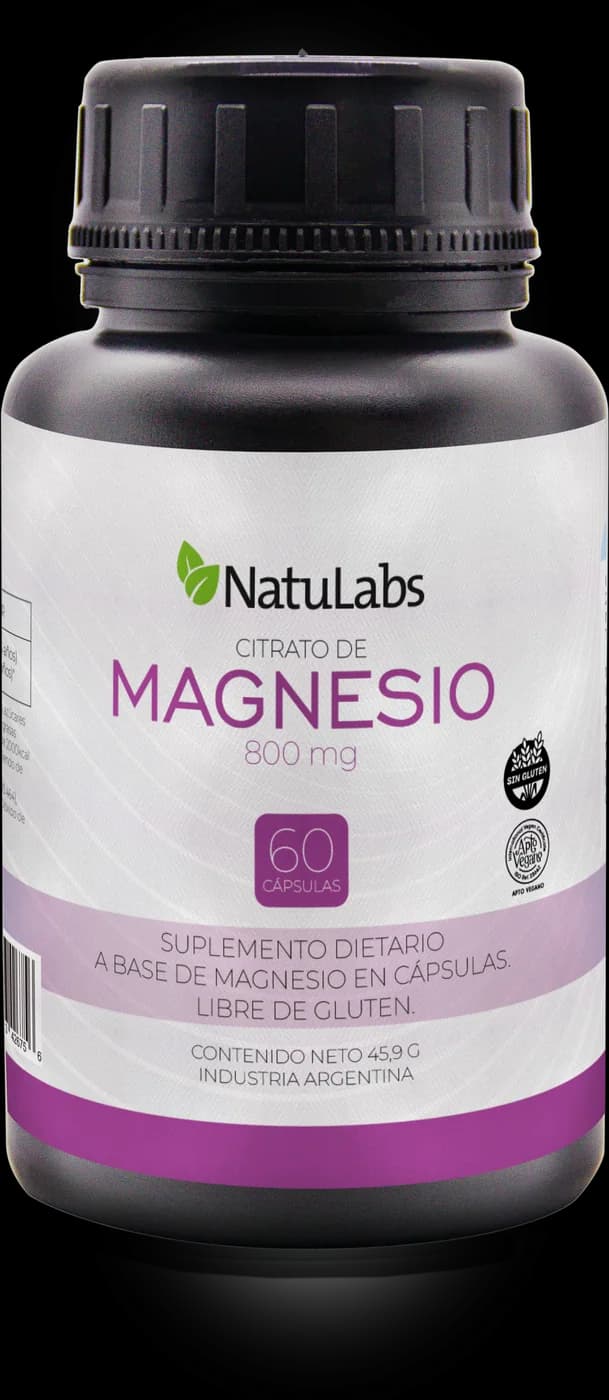 Citrato de magnesio NatuLabs, frasco de frente