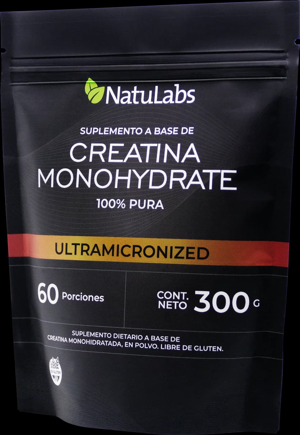 Creatina monohidrato NatuLabs, bolsa en perspectiva