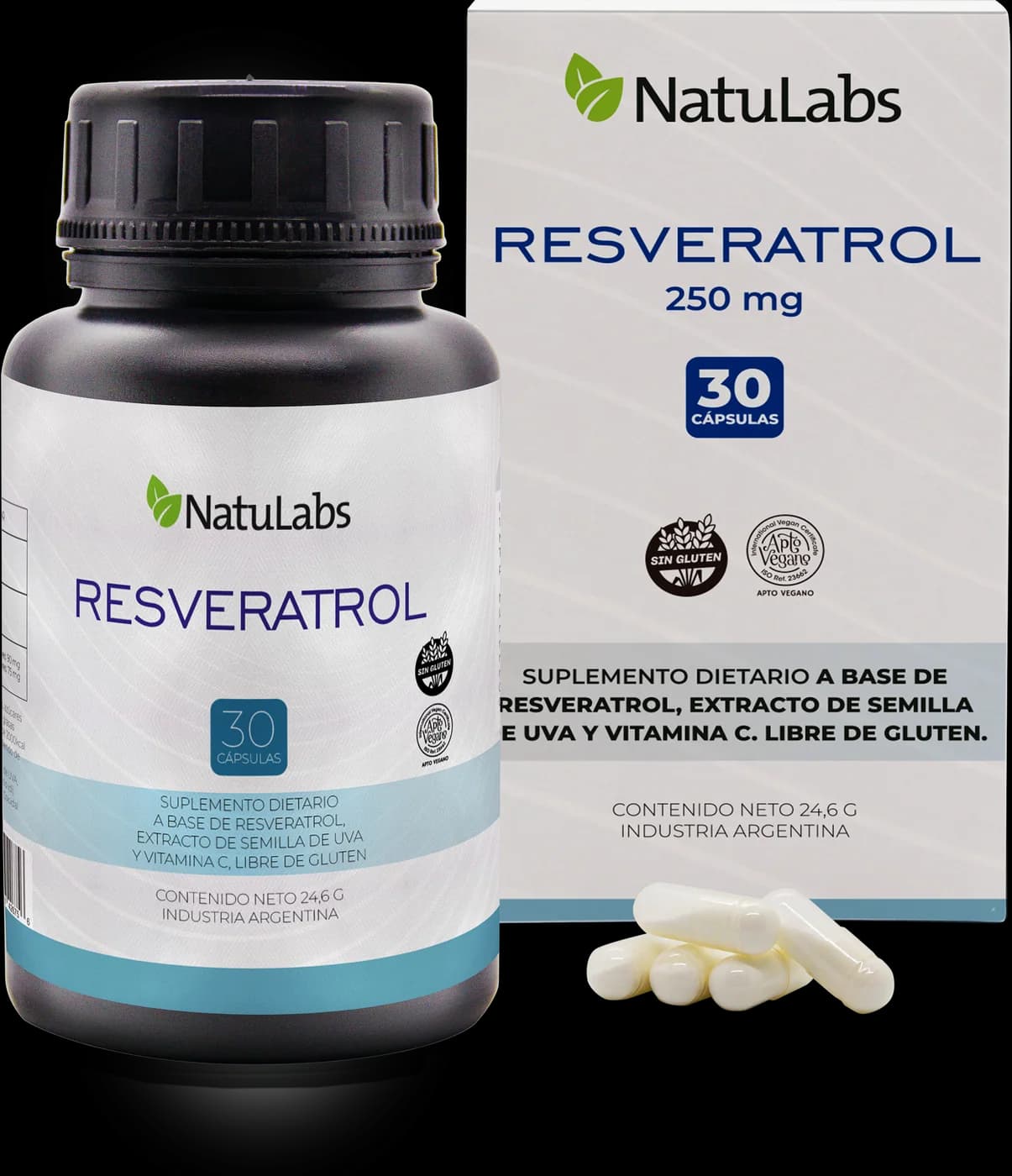 Resveratrol NatuLabs, frasco y caja